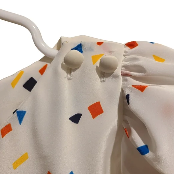 Vintage Liz Claiborne Confetti Petal Sleeve Dress - Picture 4 of 10